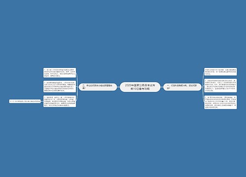 2020年国家公务员考试考前10日备考攻略