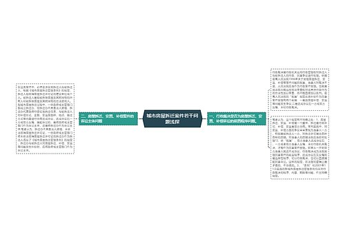 城市房屋拆迁案件若干问题浅探