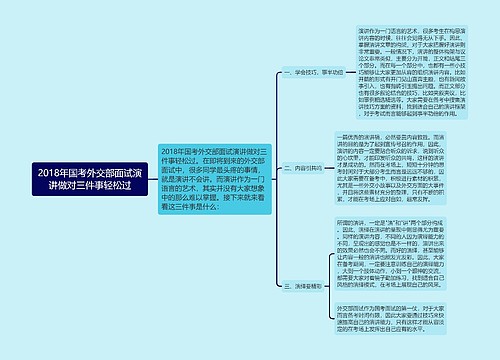 2018年国考外交部面试演讲做对三件事轻松过