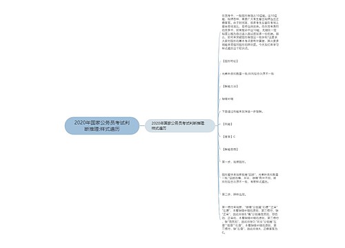 2020年国家公务员考试判断推理:样式遍历