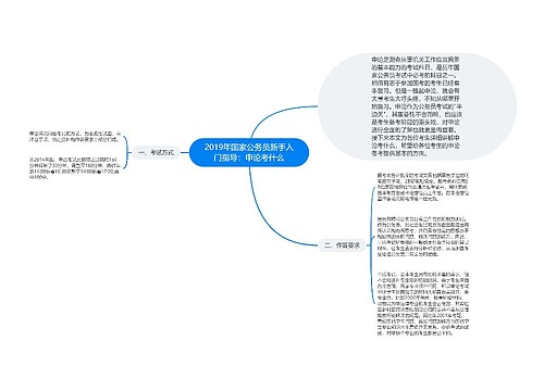 2019年国家公务员新手入门指导：申论考什么