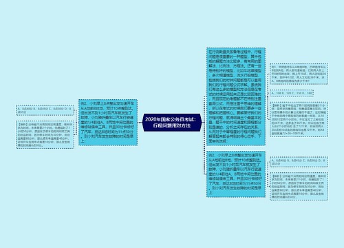 2020年国家公务员考试：行程问题用对方法