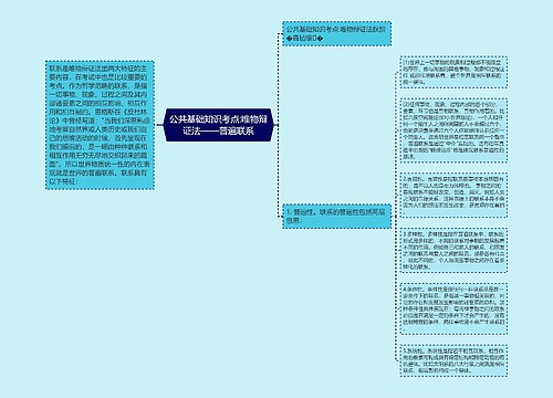 公共基础知识考点:唯物辩证法——普遍联系