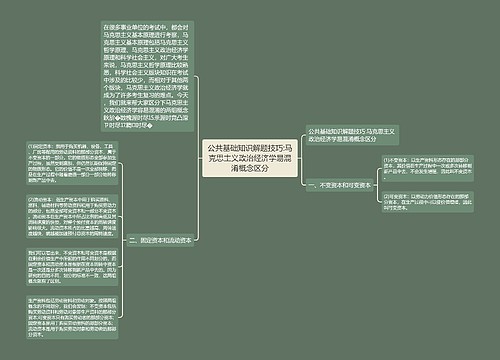 公共基础知识解题技巧:马克思主义政治经济学易混淆概念区分