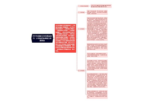 2019年国家公务员面试技巧：计划组织协调能力答题要素