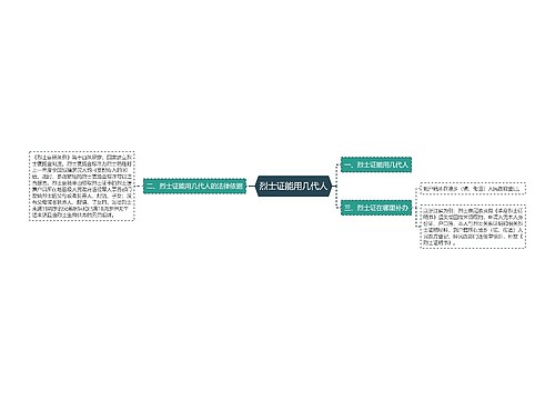 烈士证能用几代人