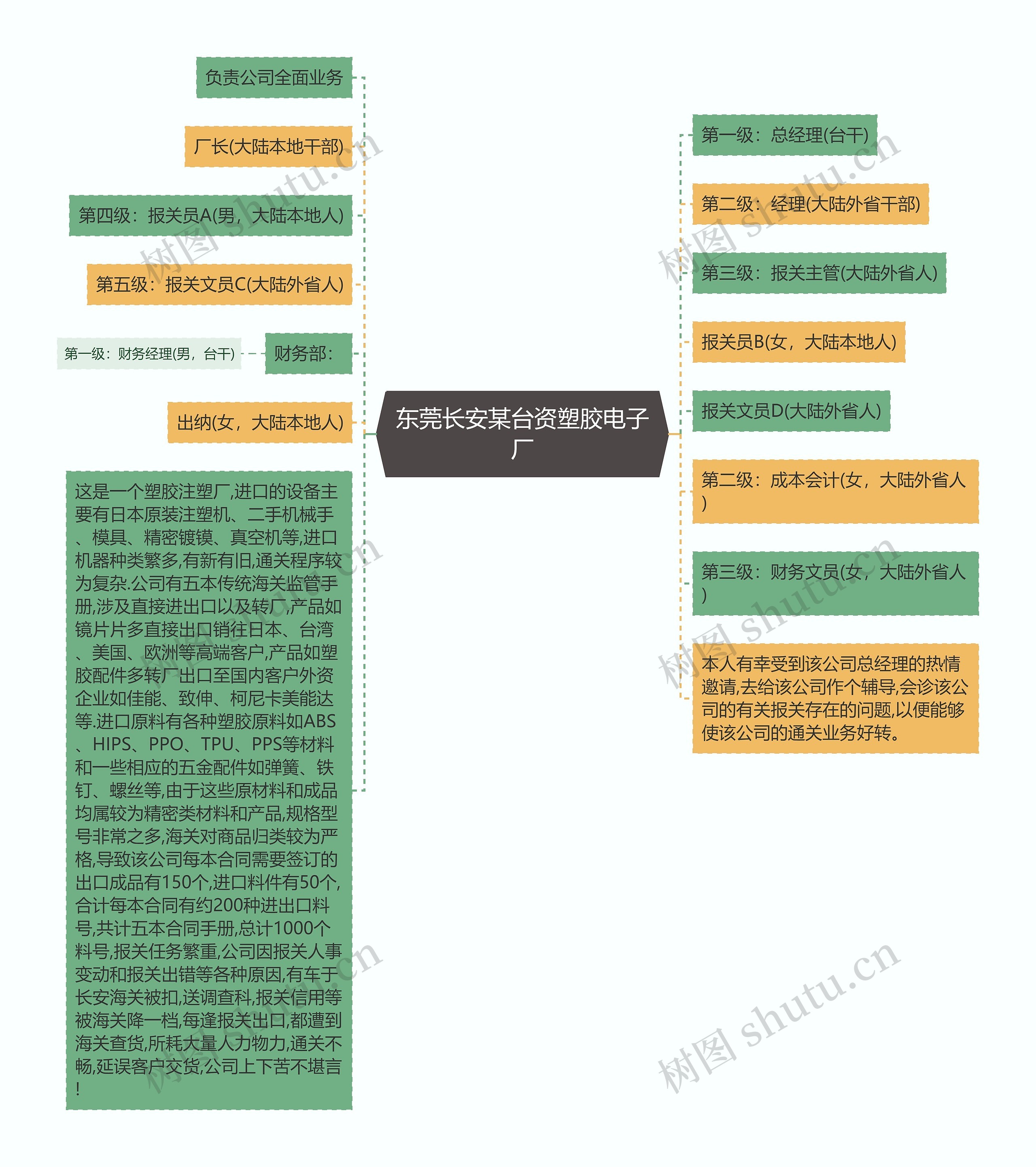 东莞长安某台资塑胶电子厂思维导图