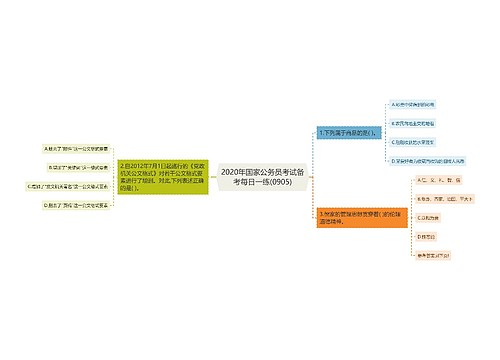 2020年国家公务员考试备考每日一练(0905)