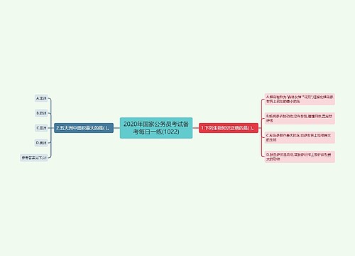 2020年国家公务员考试备考每日一练(1022)