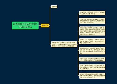 2020国家公务员考试考前必知:必带物品