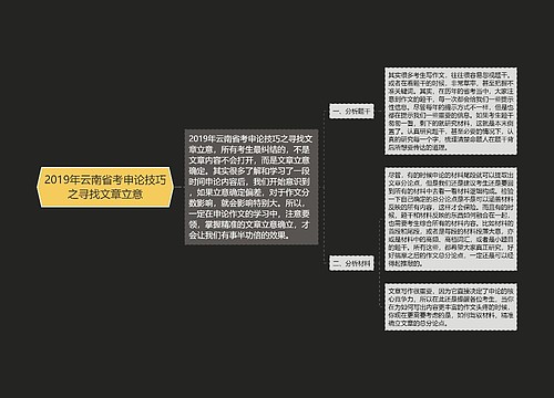 2019年云南省考申论技巧之寻找文章立意