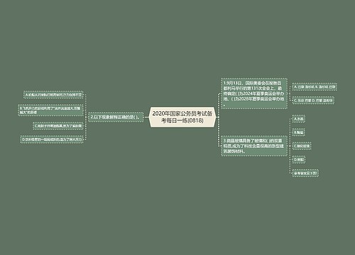 2020年国家公务员考试备考每日一练(0818)