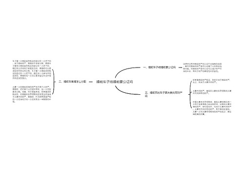 婚前车子结婚前要公证吗