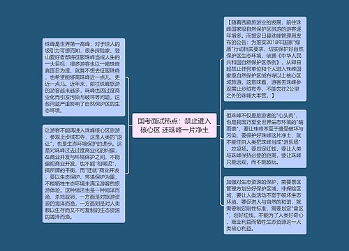 国考面试热点：禁止进入核心区 还珠峰一片净土