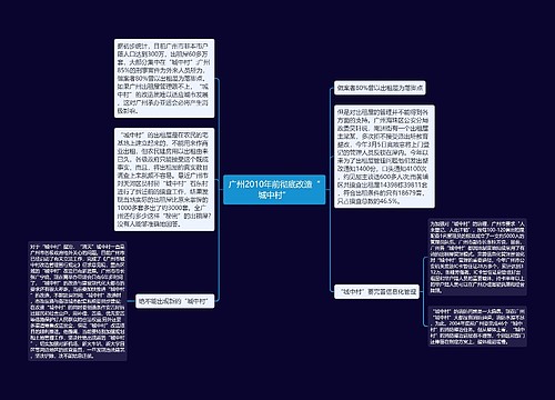 广州2010年前彻底改造“城中村”