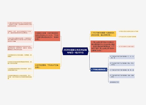 2020年国家公务员考试备考每日一练(1016)