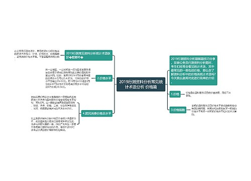 2019行测资料分析常见统计术语分析 价格篇