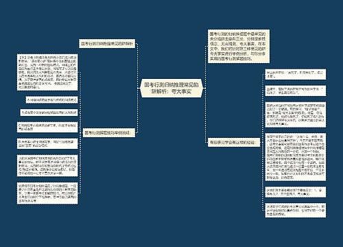 国考行测归纳推理常见陷阱解析：夸大事实