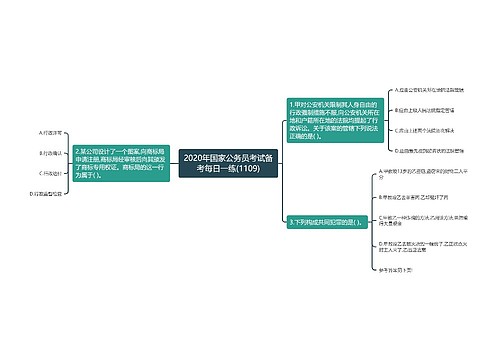 2020年国家公务员考试备考每日一练(1109)