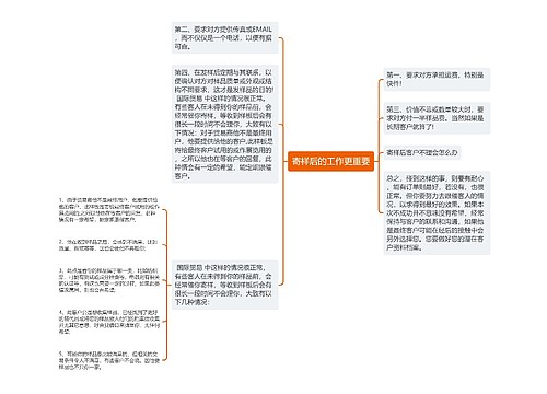 寄样后的工作更重要