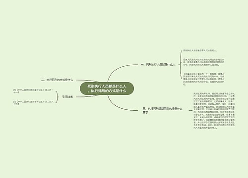死刑执行人员都是什么人，执行死刑的方式是什么
