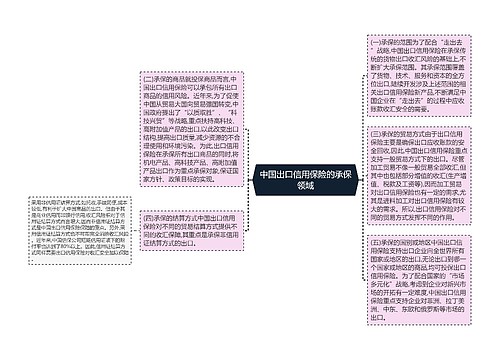 中国出口信用保险的承保领域