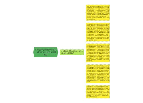 2019国家公务员申论范文：城市文化让城市生活更美好