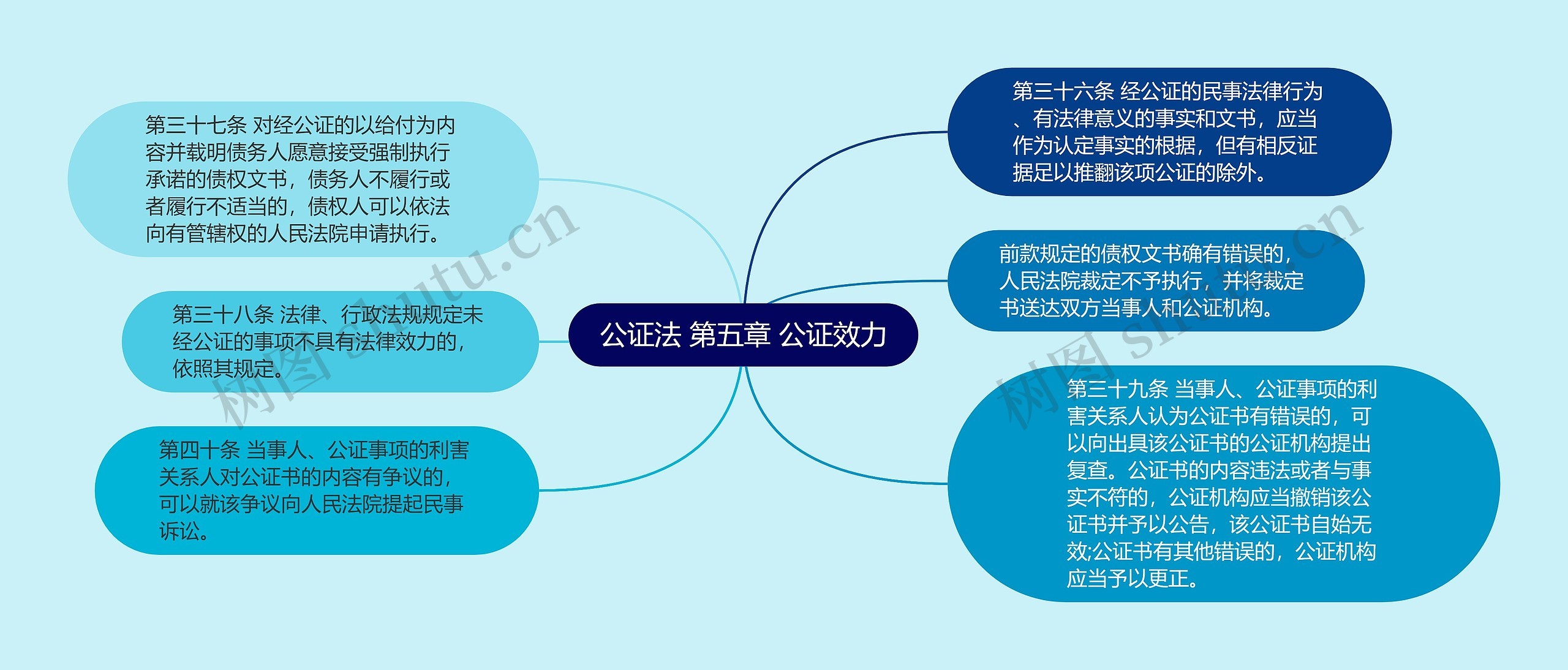 公证法 第五章 公证效力思维导图