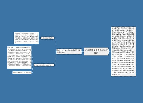 2020国考备考之面试礼仪技巧