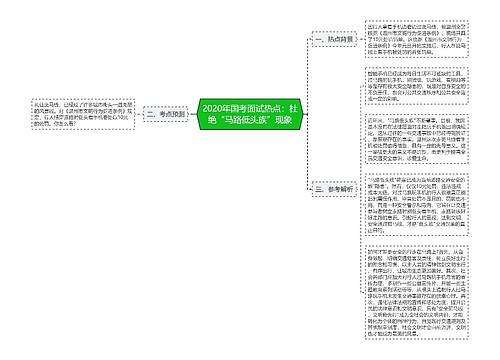 2020年国考面试热点：杜绝“马路低头族”现象