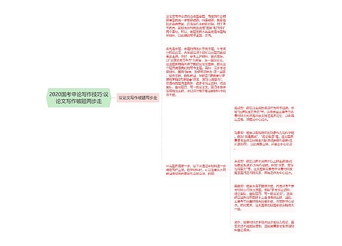 2020国考申论写作技巧:议论文写作破题两步走