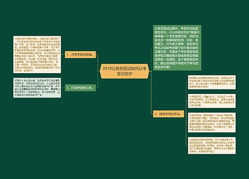 2019公务员面试如何让考官记住你