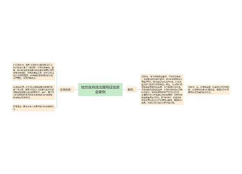 地方政府违法挪用征地资金案例