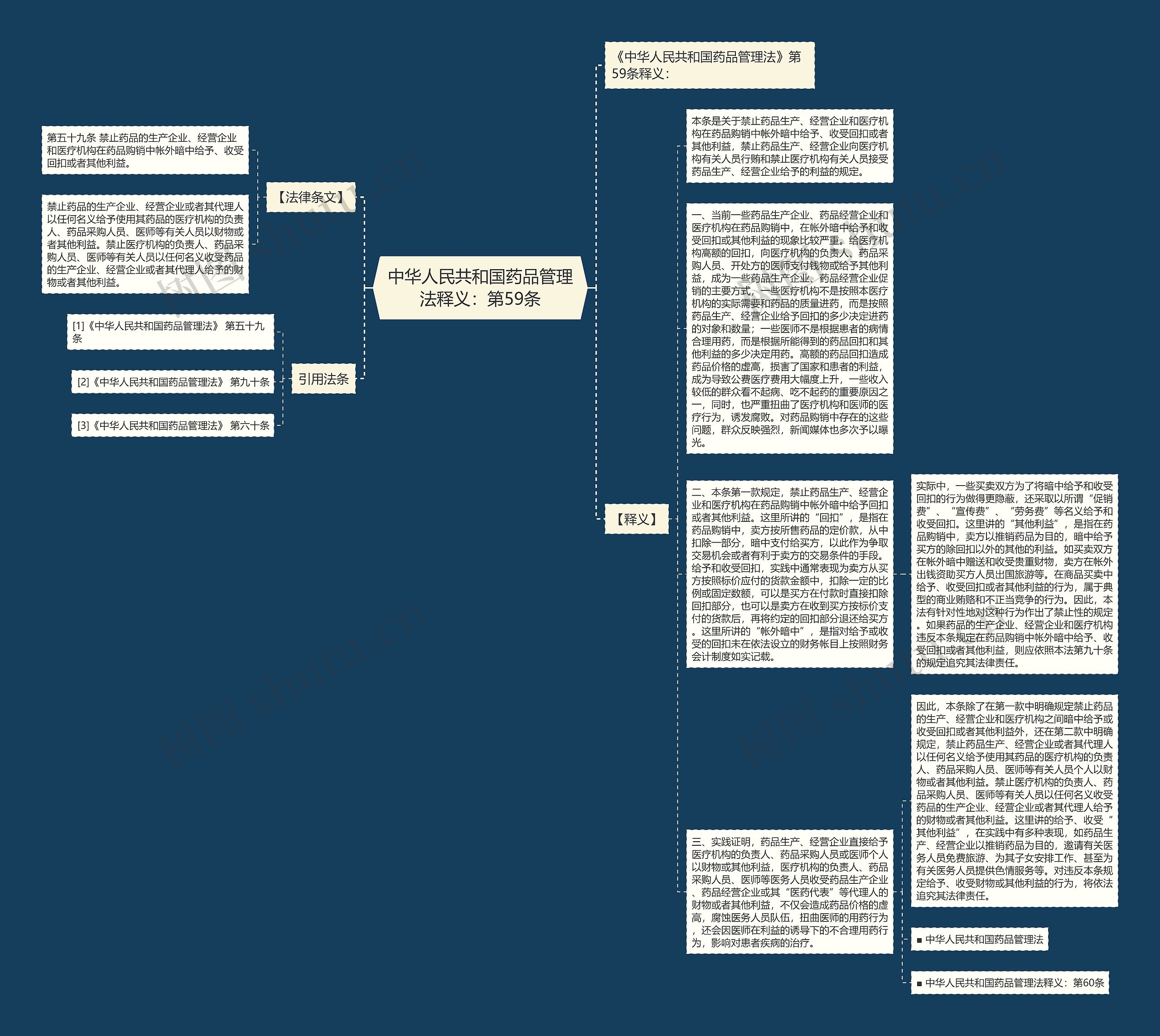 中华人民共和国药品管理法释义：第59条思维导图