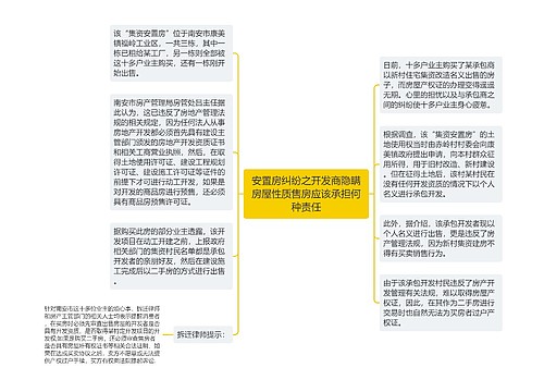 安置房纠纷之开发商隐瞒房屋性质售房应该承担何种责任