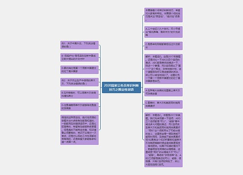 2020国家公务员常识判断技巧之限定性词语