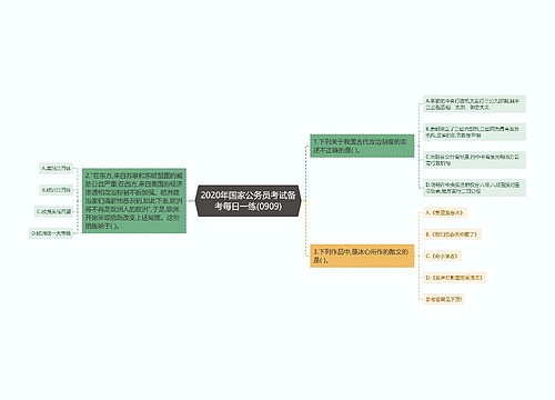 2020年国家公务员考试备考每日一练(0909)
