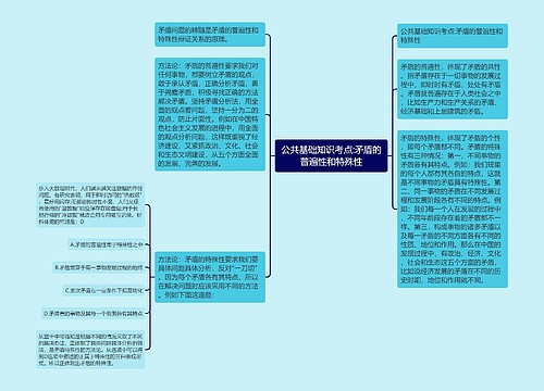 公共基础知识考点:矛盾的普遍性和特殊性