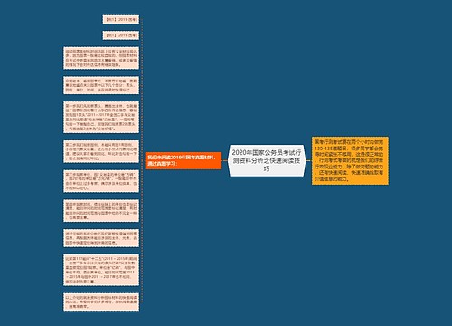 2020年国家公务员考试行测资料分析之快速阅读技巧