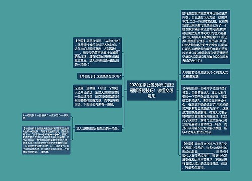 2020国家公务员考试言语理解答题技巧：读懂文段意思