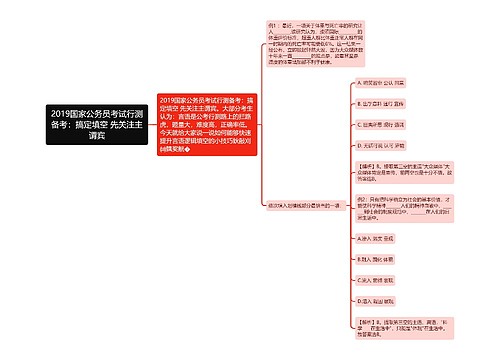 2019国家公务员考试行测备考：搞定填空 先关注主谓宾