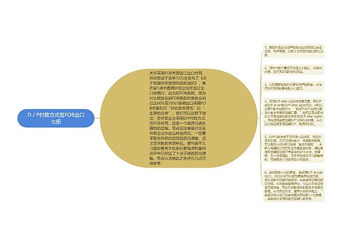 D／P付款方式签FOB出口七招