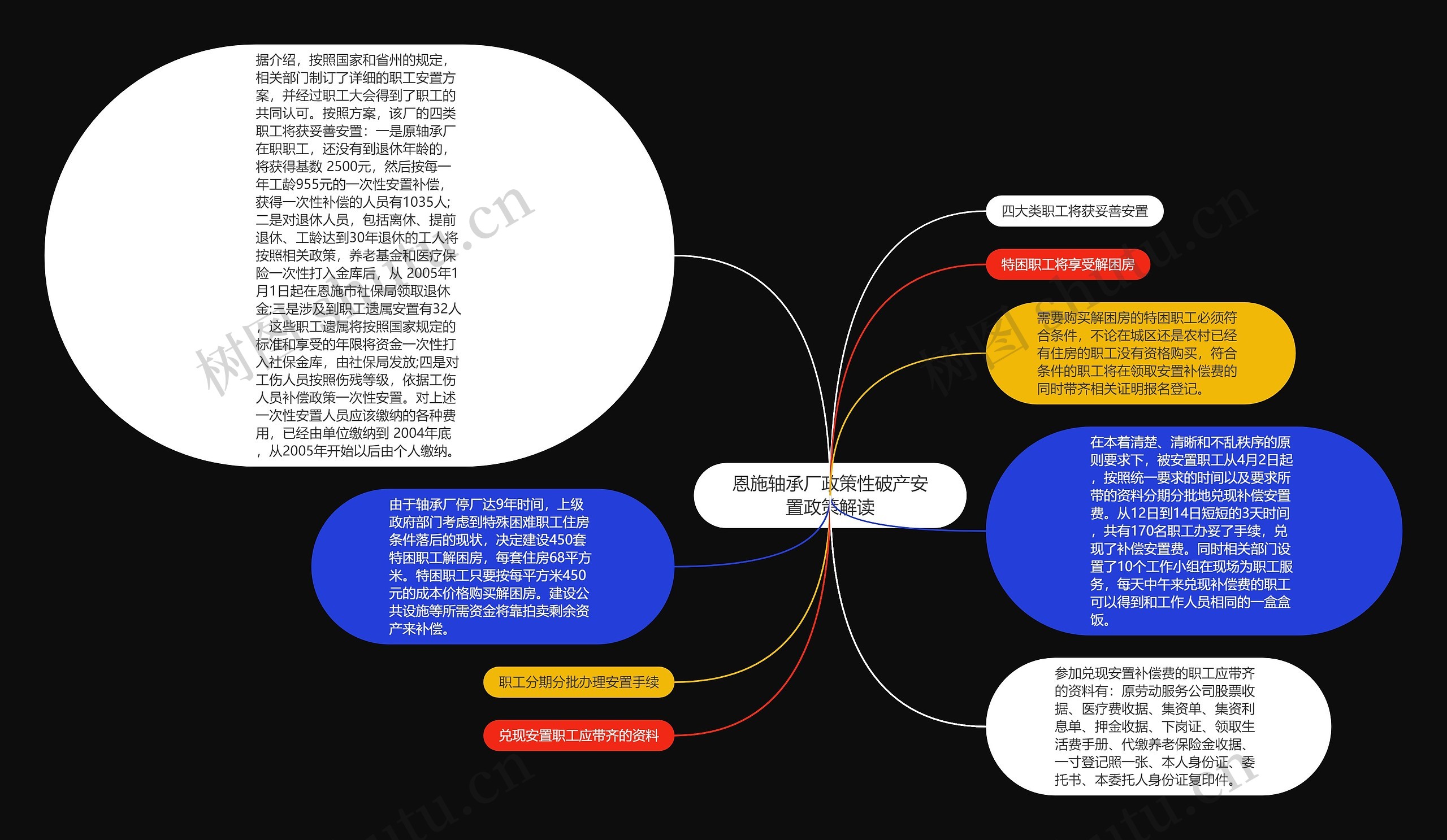 恩施轴承厂政策性破产安置政策解读思维导图