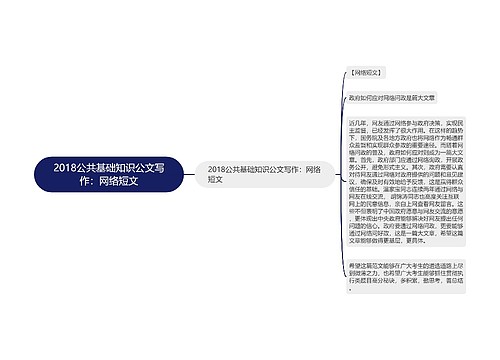 2018公共基础知识公文写作：网络短文