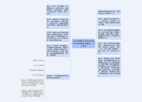 2020年国家公务员考试常识判断地理考点集锦：八大考点