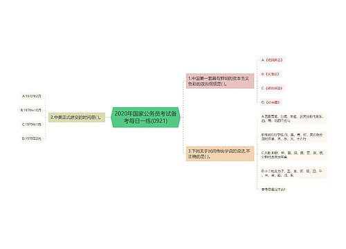 2020年国家公务员考试备考每日一练(0921)