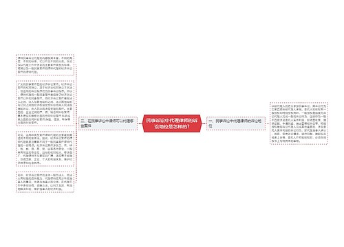 民事诉讼中代理律师的诉讼地位是怎样的?