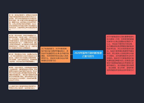 2020年国考行测判断推理之复习技巧