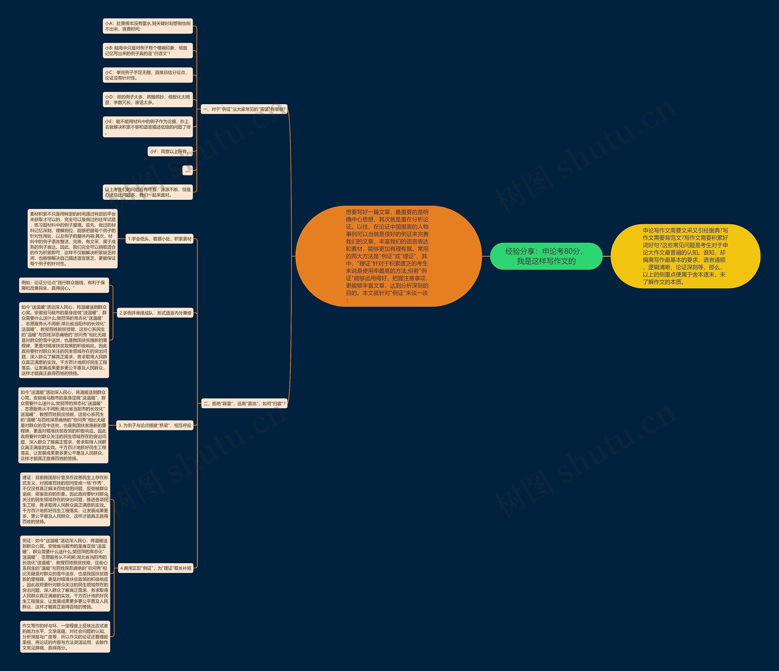 经验分享：申论考80分，我是这样写作文的思维导图