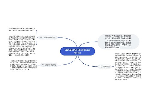 公共基础知识重点:部分文学重点